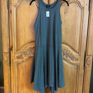 Massimo/Target sleeveless gray dress with hanky hem. New with tags